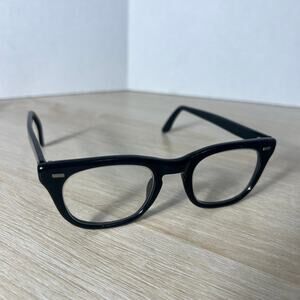 Vintage USS 4 1/2–5 3/4 Black Eyeglasses USA Military Style 46-22 READ DESC